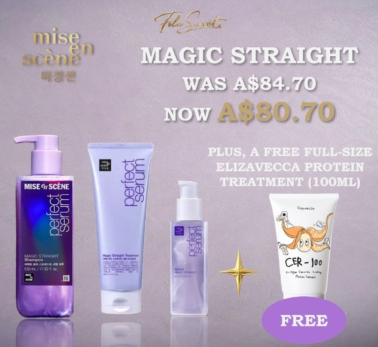 MISE-EN-SCENE - Magic Straight Trio + FREE Elizavecca CER-100 Protein Treatment - 100ML