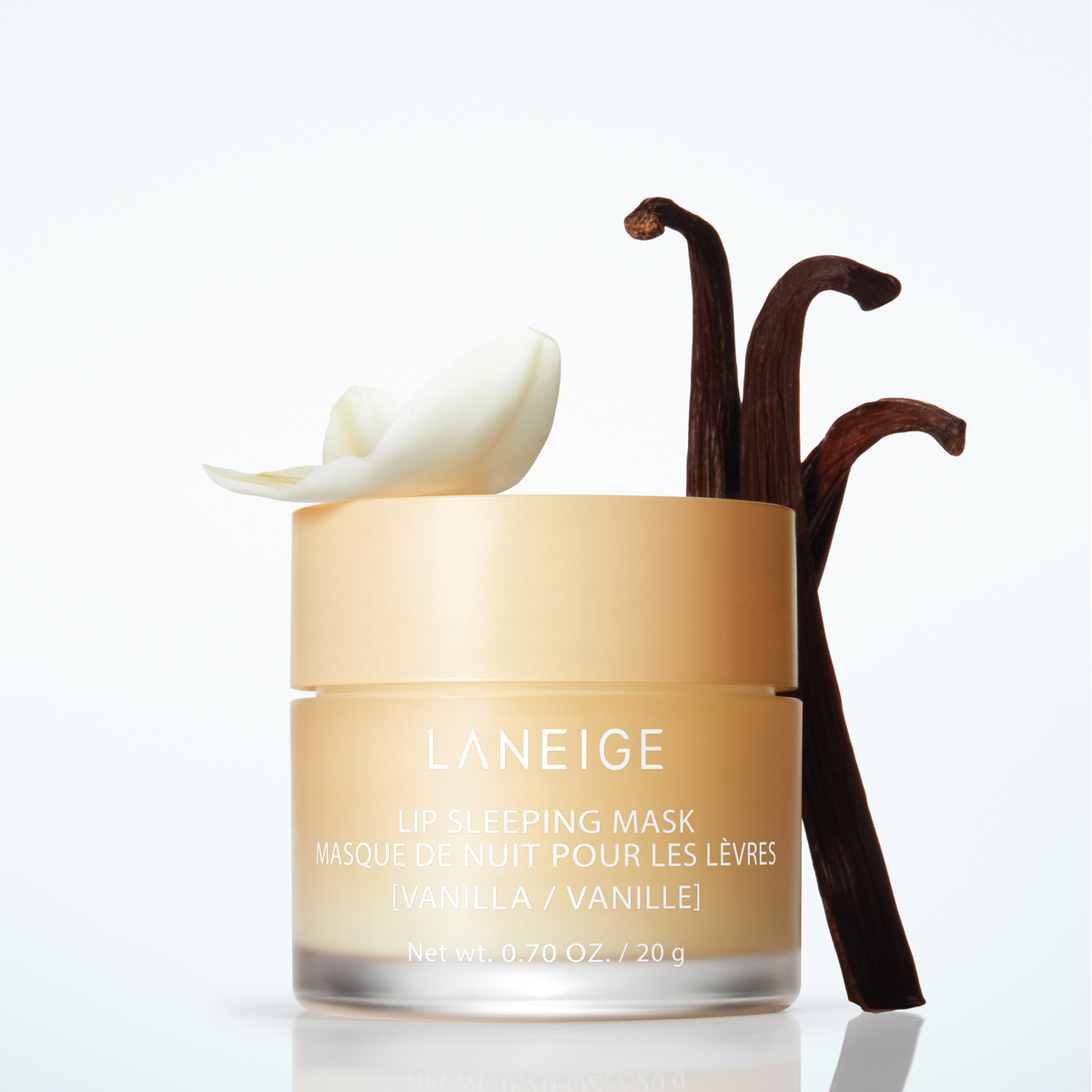LANEIGE Lip Sleeping Mask Vanilla jar with its applicator