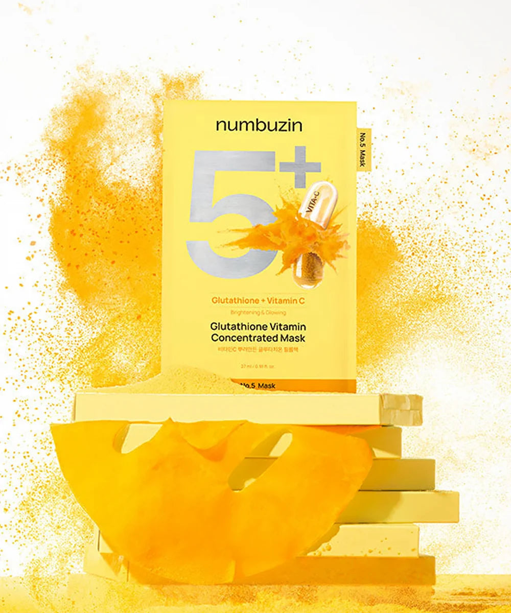 NUMBUZIN - No.5+ Glutathione Vitamin Concentrated Sheet Mask - 27ML (1 Mask)