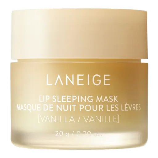 Close-up of the LANEIGE Lip Sleeping Mask Vanilla jar