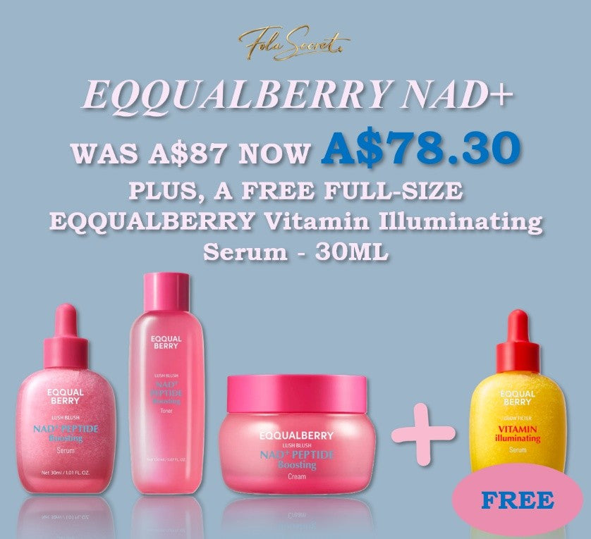 EQQUALBERRY - NAD+ Lush Blush Bundle + FREE Vitamin Illuminating Serum - 30ML