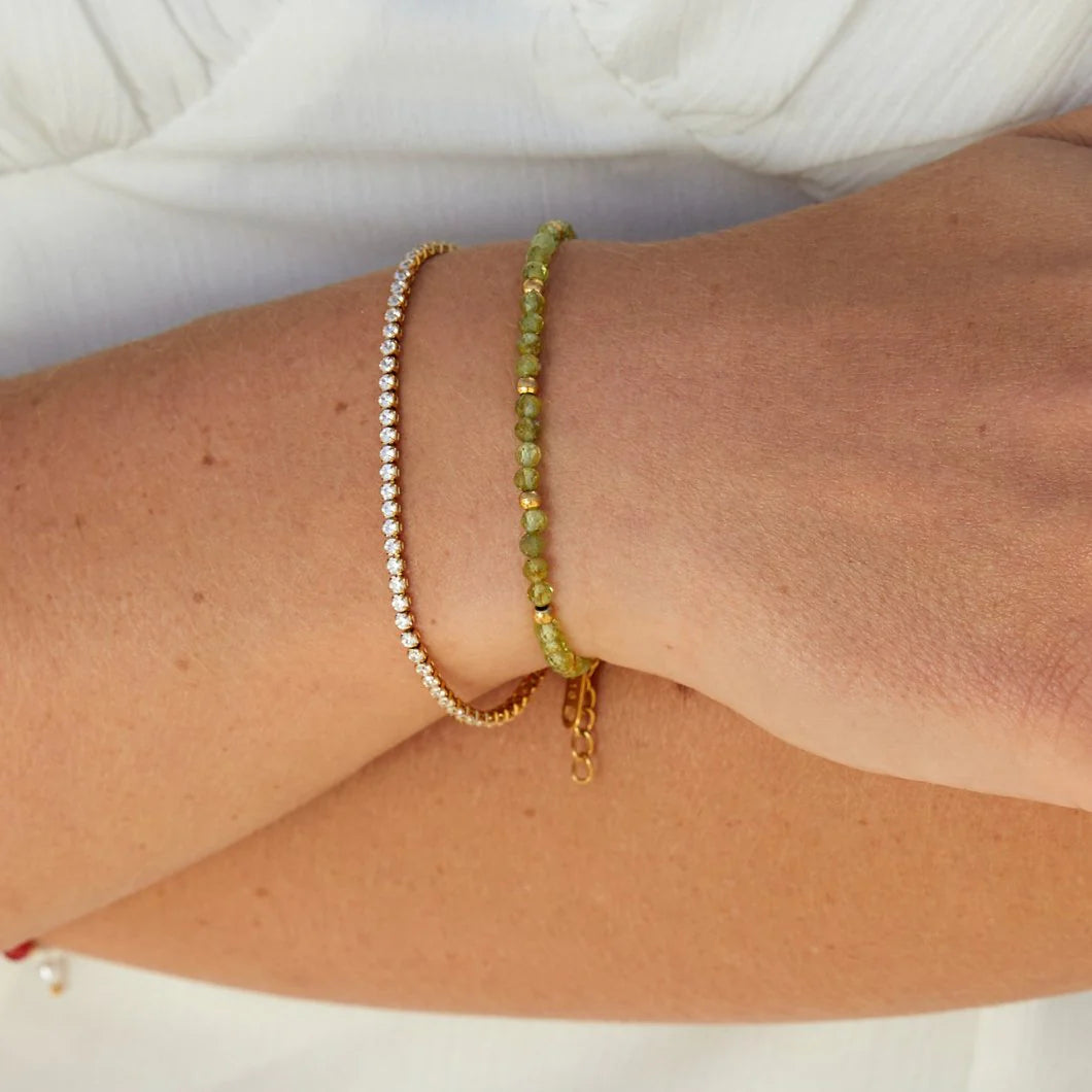 BEAUTIFUL EARTH - PERIDOT BEAD BRACELET