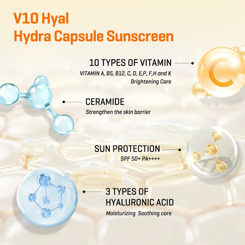 SOME BY MI - V10 Hyal Hydra Capsule Sunscreen SPF50+ PA++++ - 40ML