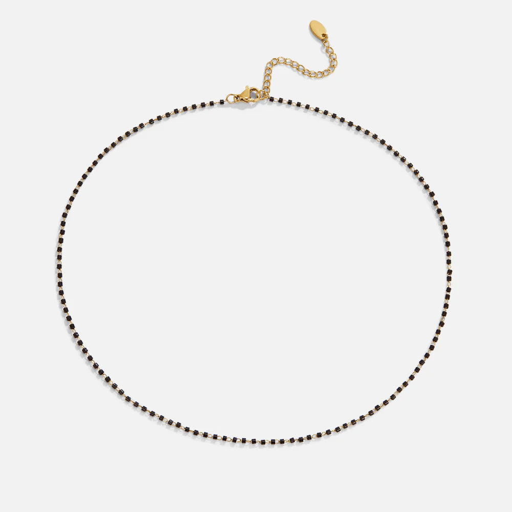 BEAUTIFUL EARTH - MAISIE BLACK BEAD NECKLACE