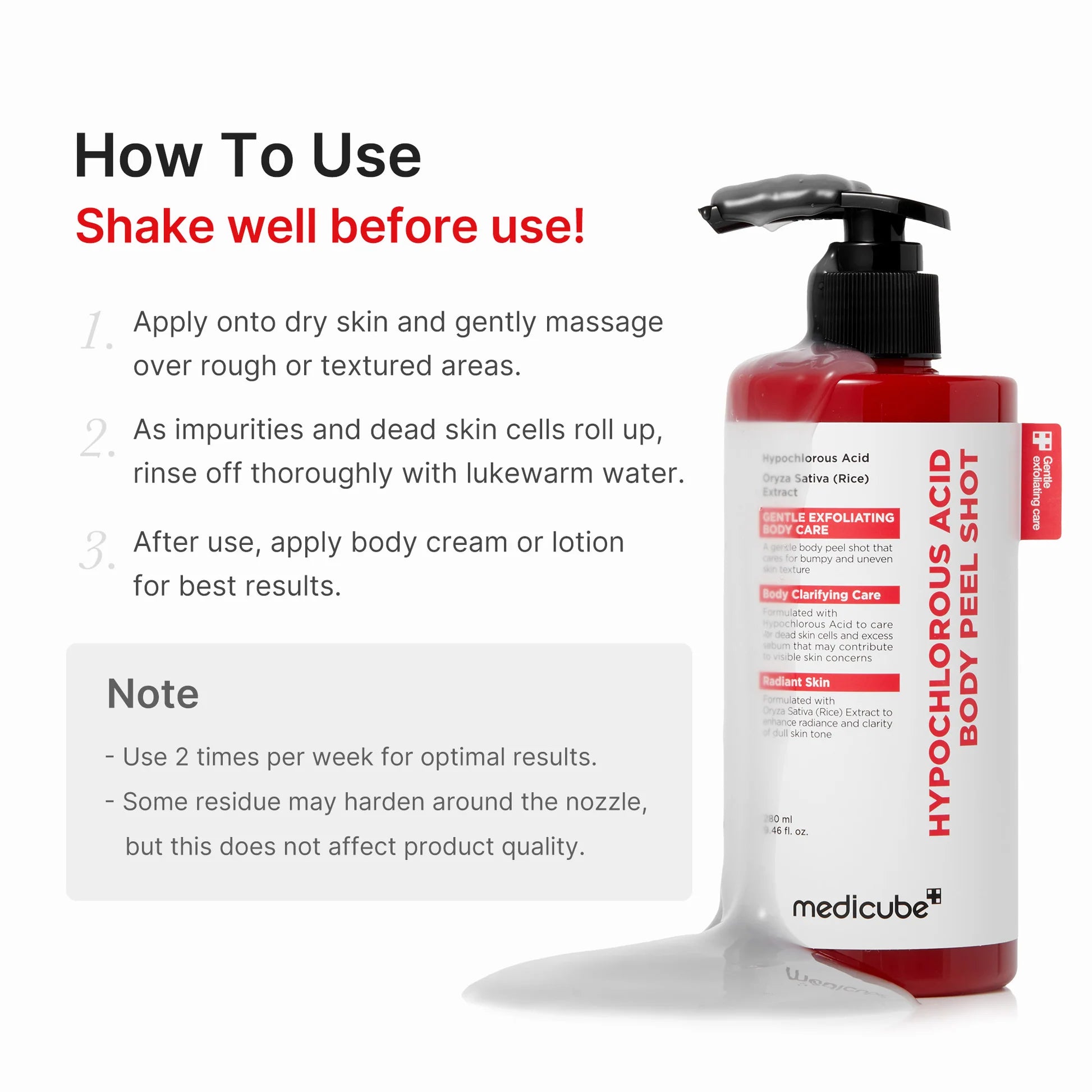 MEDICUBE - Hypochlorous Acid Body Peel Shot - 280ML