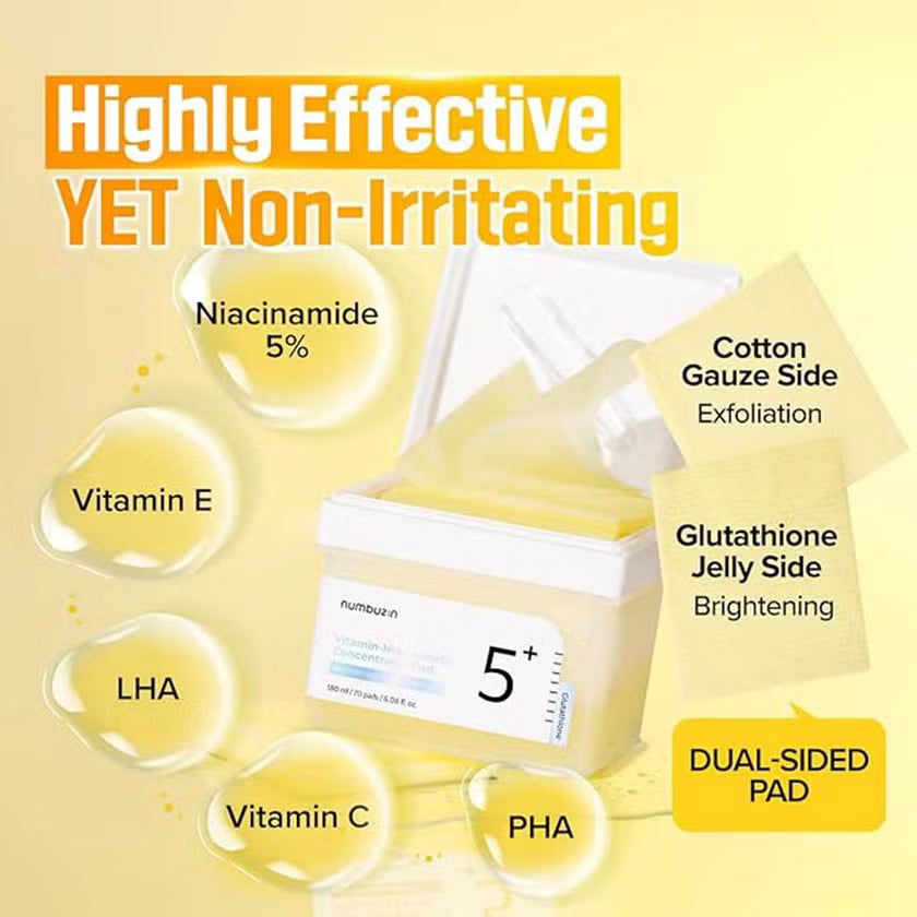 NUMBUZIN - No.5 Glutathione Vitamin Concentrated Toner Pads (70 Pads)
