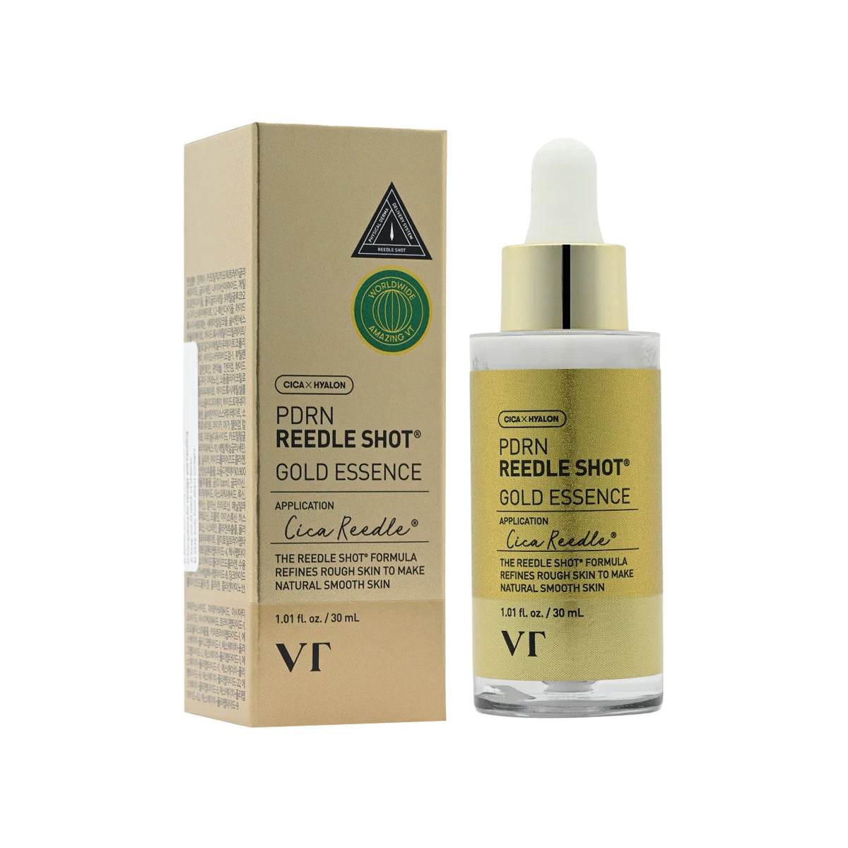VT COSMETICS - PDRN REEDLE SHOT GOLD ESSENCE - 30ML
