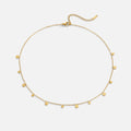 BEAUTIFUL EARTH - GOLD COIN DISC CHARM CHOKER NECKLACE