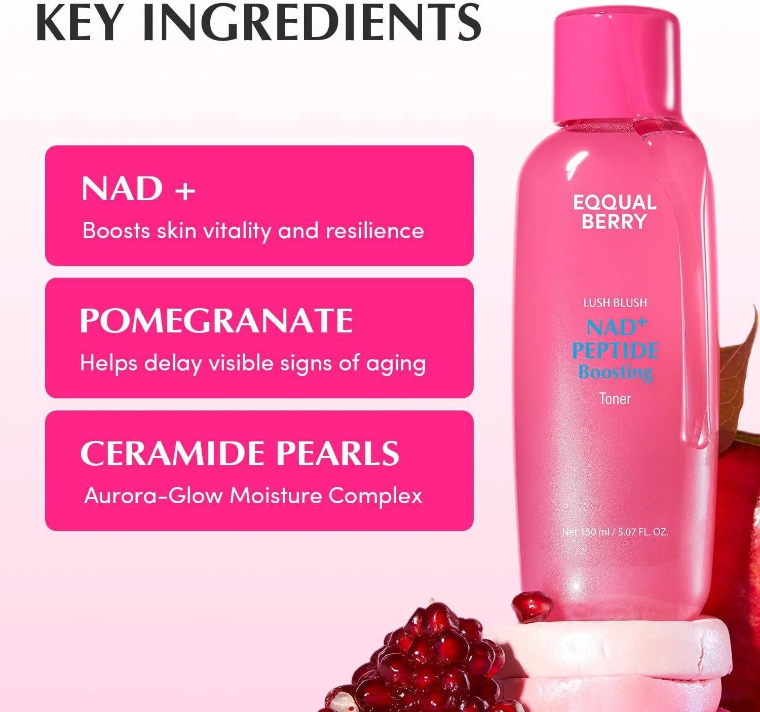 EQQUALBERRY - NAD+ Peptide Boosting Toner - 150ML