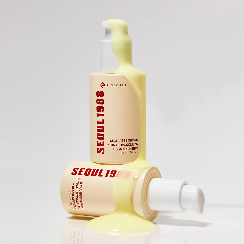 KSECRET Seoul 1988 serum bottle with dropper beside it