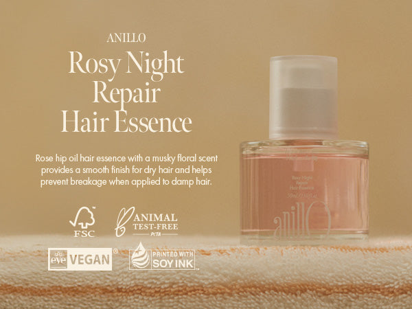 ANILLO - Rosy Night Repair Hair Essence - 50ML + (GIFT) ANILLO - Fig Whisky Body Scrub - 44ML
