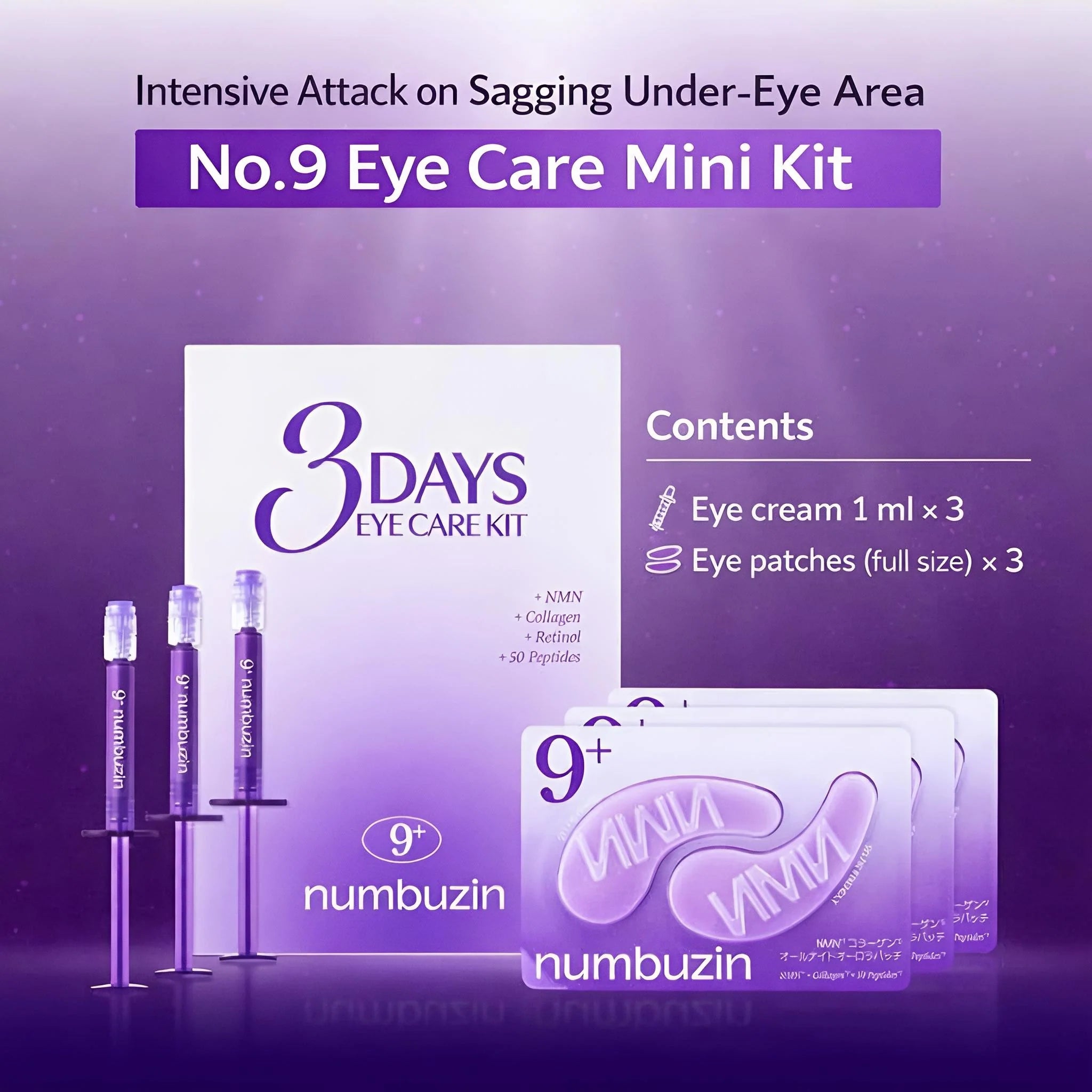 NUMBUZIN - No.9 3Days Eye Care Kit - [(1ML x 3ea) + (8ML x 3ea)]