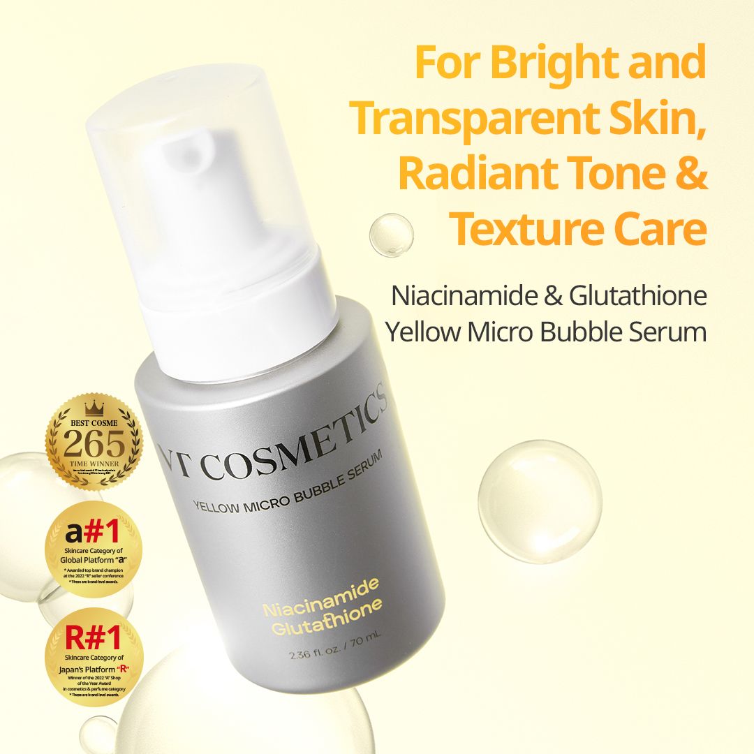 VT COSMETICS - Niacinamide Glutathione Yellow Micro Bubble Serum - 70ML