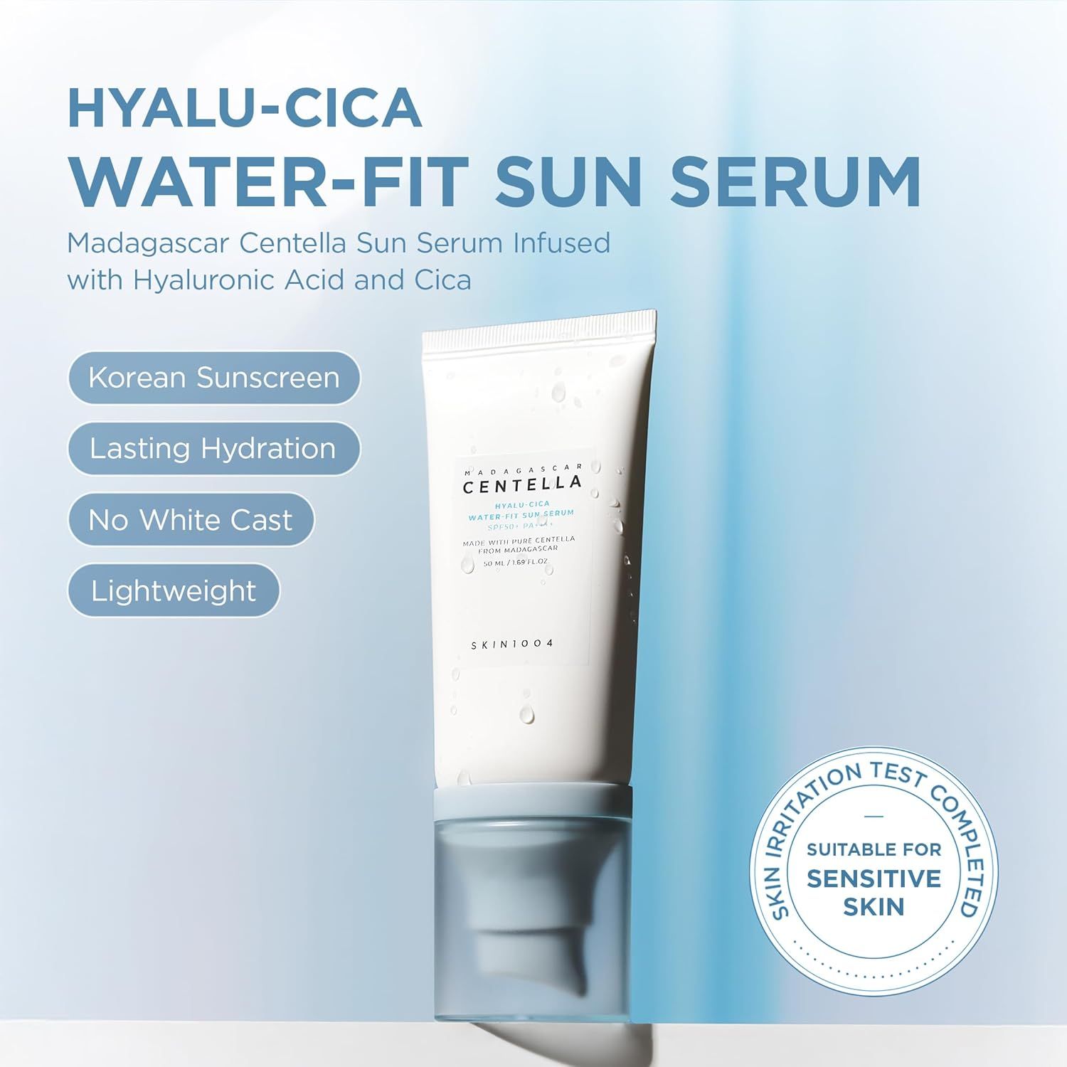 SKIN1004 - Madagascar Centella Hyalu-Cica Water-Fit Sun Serum Twin Pack - (50ML x 2)