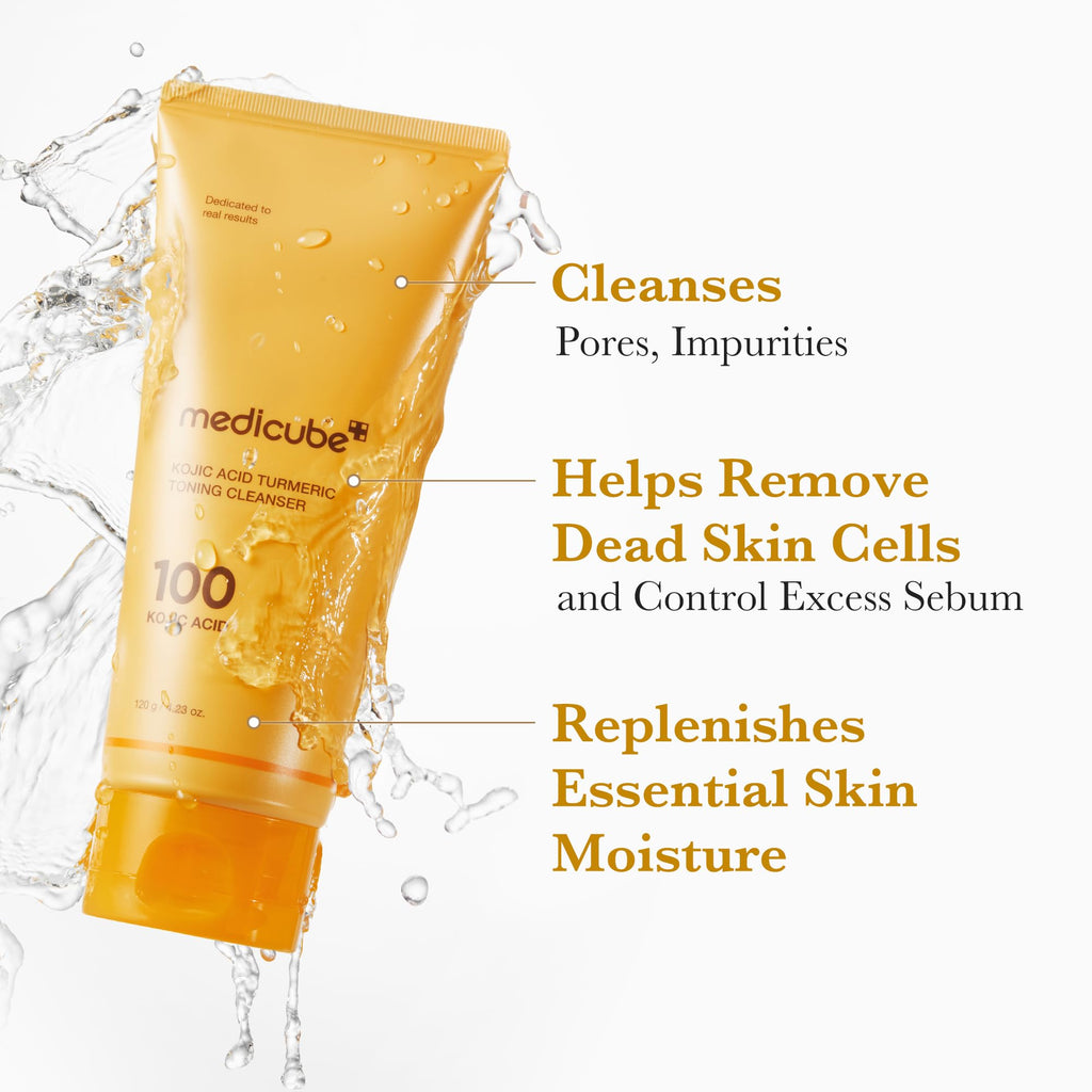MEDICUBE - Kojic Acid Turmeric Toning Cleanser - 120G