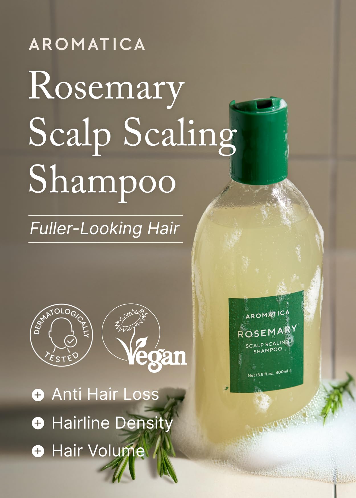 AROMATICA - Rosemary Scalp Scaling Shampoo - 400ML