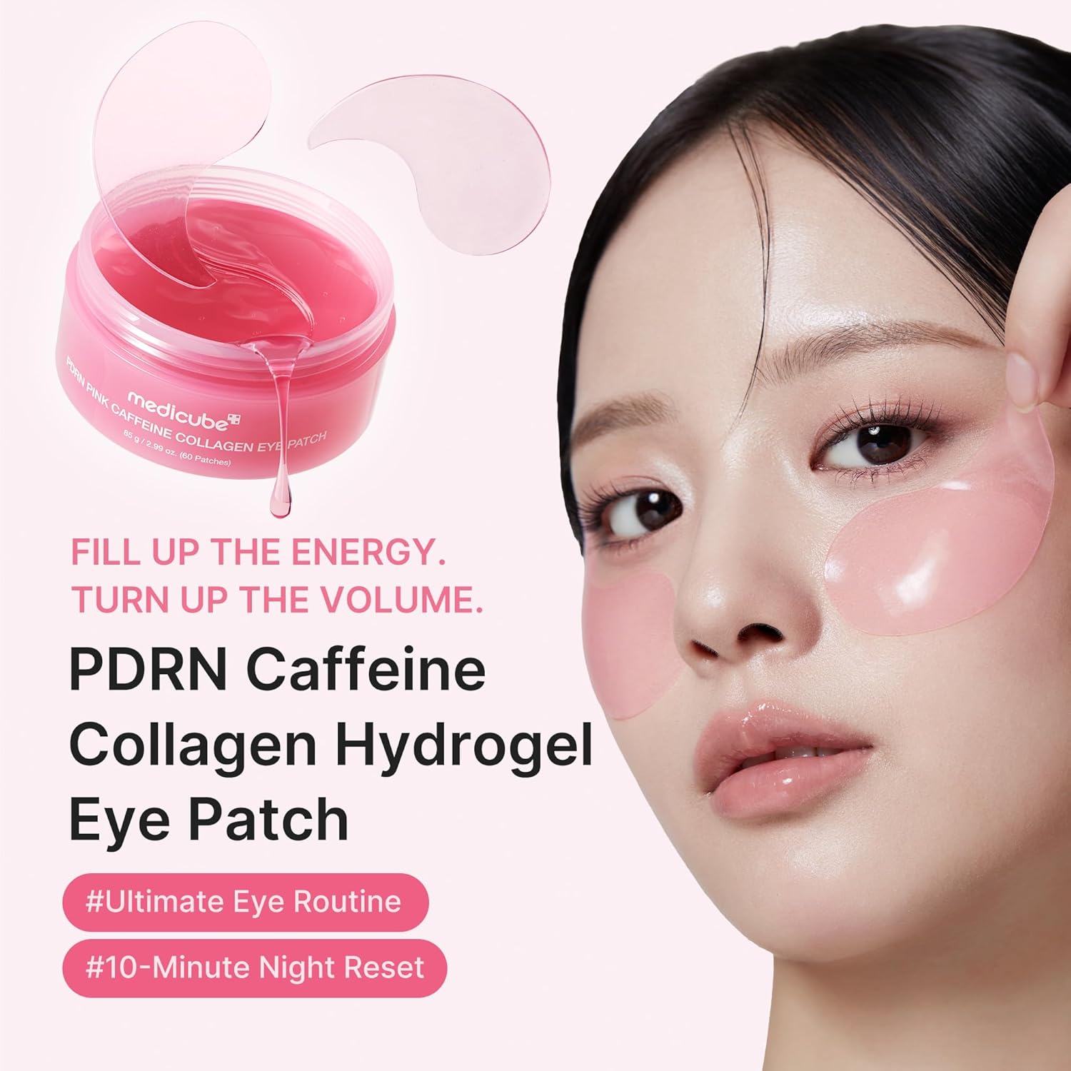 MEDICUBE - PDRN Pink Caffeine Collagen Eye Patch - 60pcs