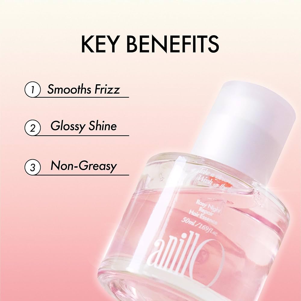 ANILLO - Rosy Night Repair Hair Essence - 50ML + (GIFT) ANILLO - Fig Whisky Body Scrub - 44ML