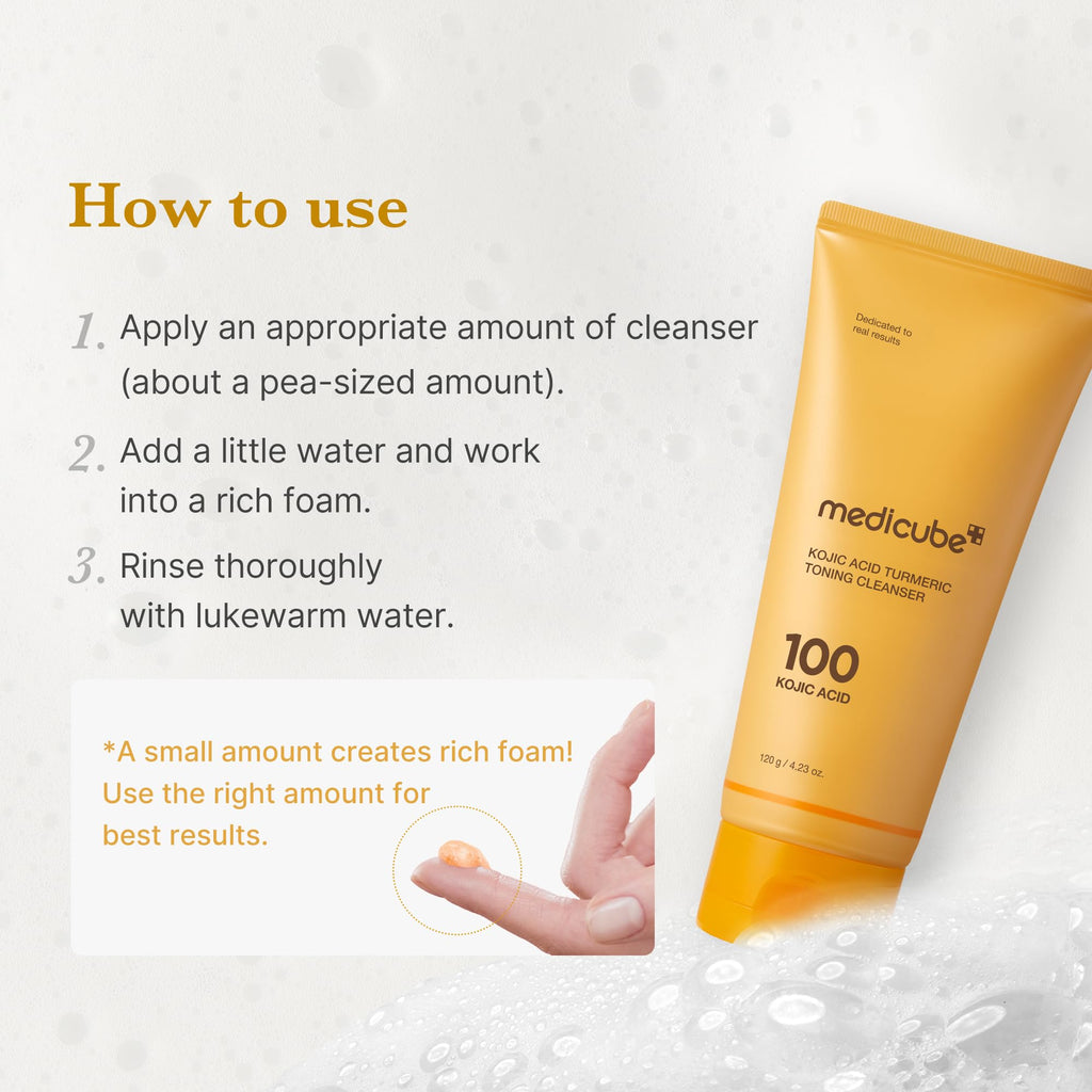 MEDICUBE - Kojic Acid Turmeric Toning Cleanser - 120G