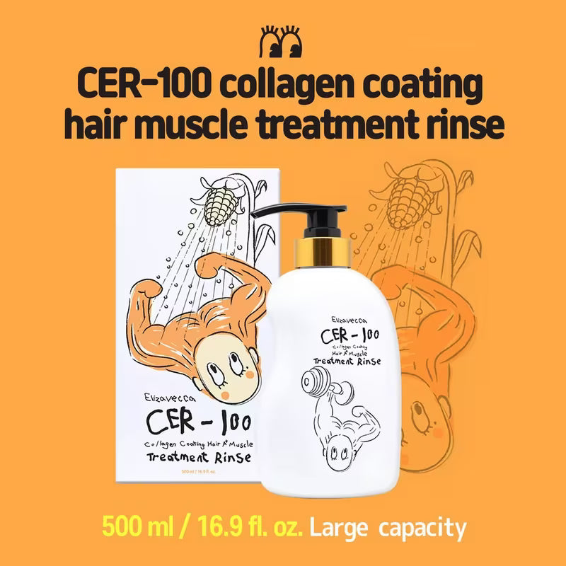 ELIZAVECCA CER-100 Collagen Coating Hair A+ Muscle Treatment Rinse - 500ML