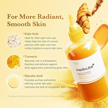MEDICUBE - Kojic Acid Turmeric Resurfacing Toner - 250ML