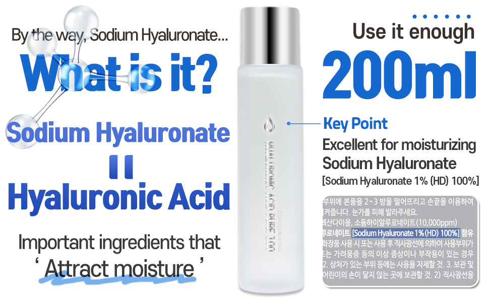 ELIZAVECCA - Hyaluronic Acid Pure 100 - 200ML
