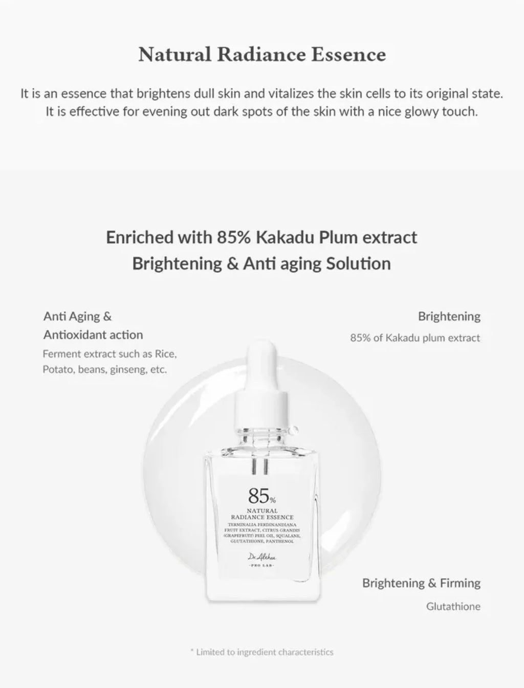 DR.ALTHEA - Natural Radiance Essence 85% - 30ML