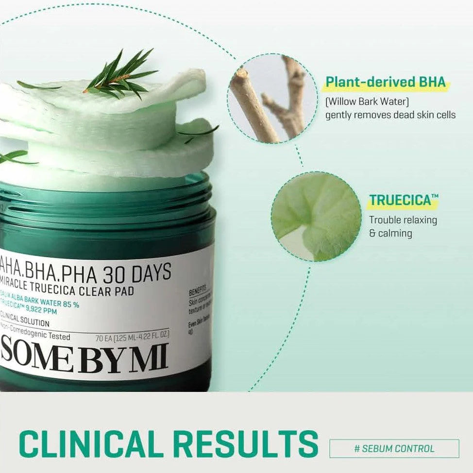 SOME BY MI - AHA BHA PHA 30 Days Miracle Truecica Clear Pad - (70 Pads)