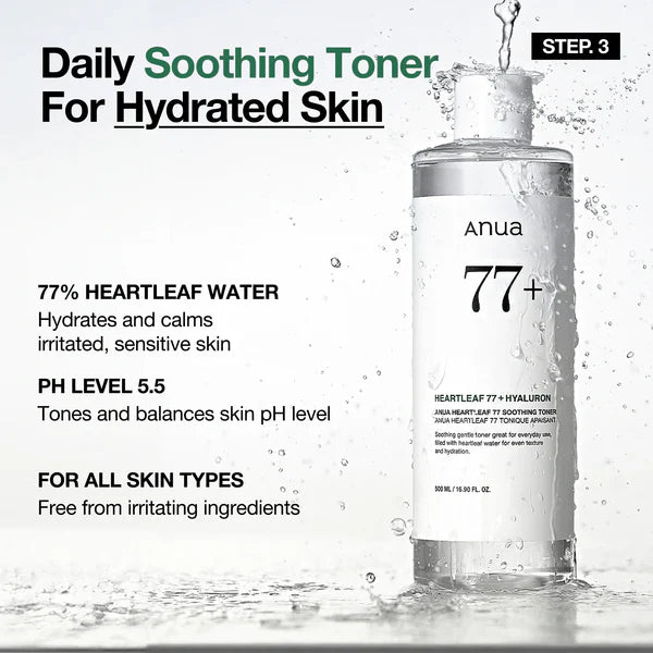 ANUA Heartleaf 77% Soothing Toner - 500ML