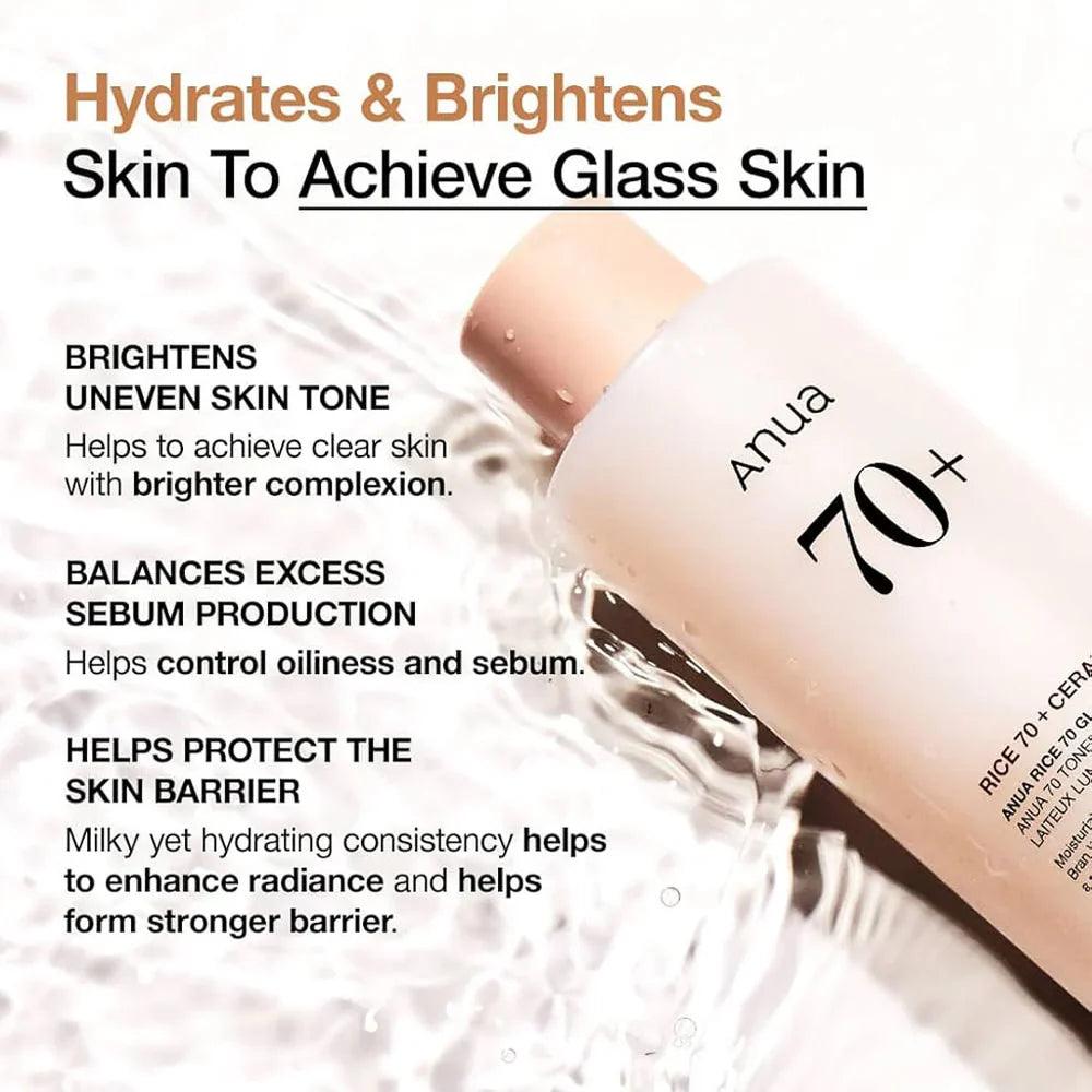 ANUA - Rice 70 Glow Milky Toner - 250ML