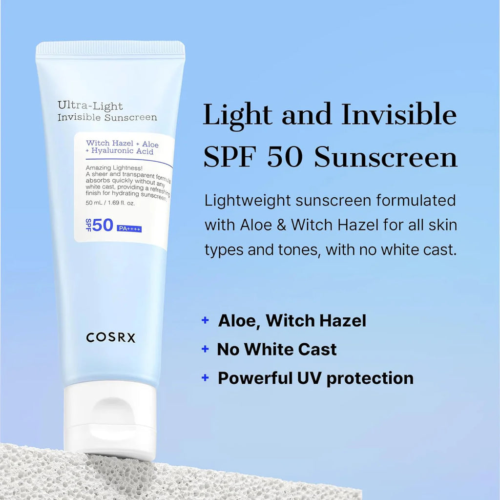 COSRX - Ultra-Light Invisible Sunscreen SPF50+ PA++++ - 50ML