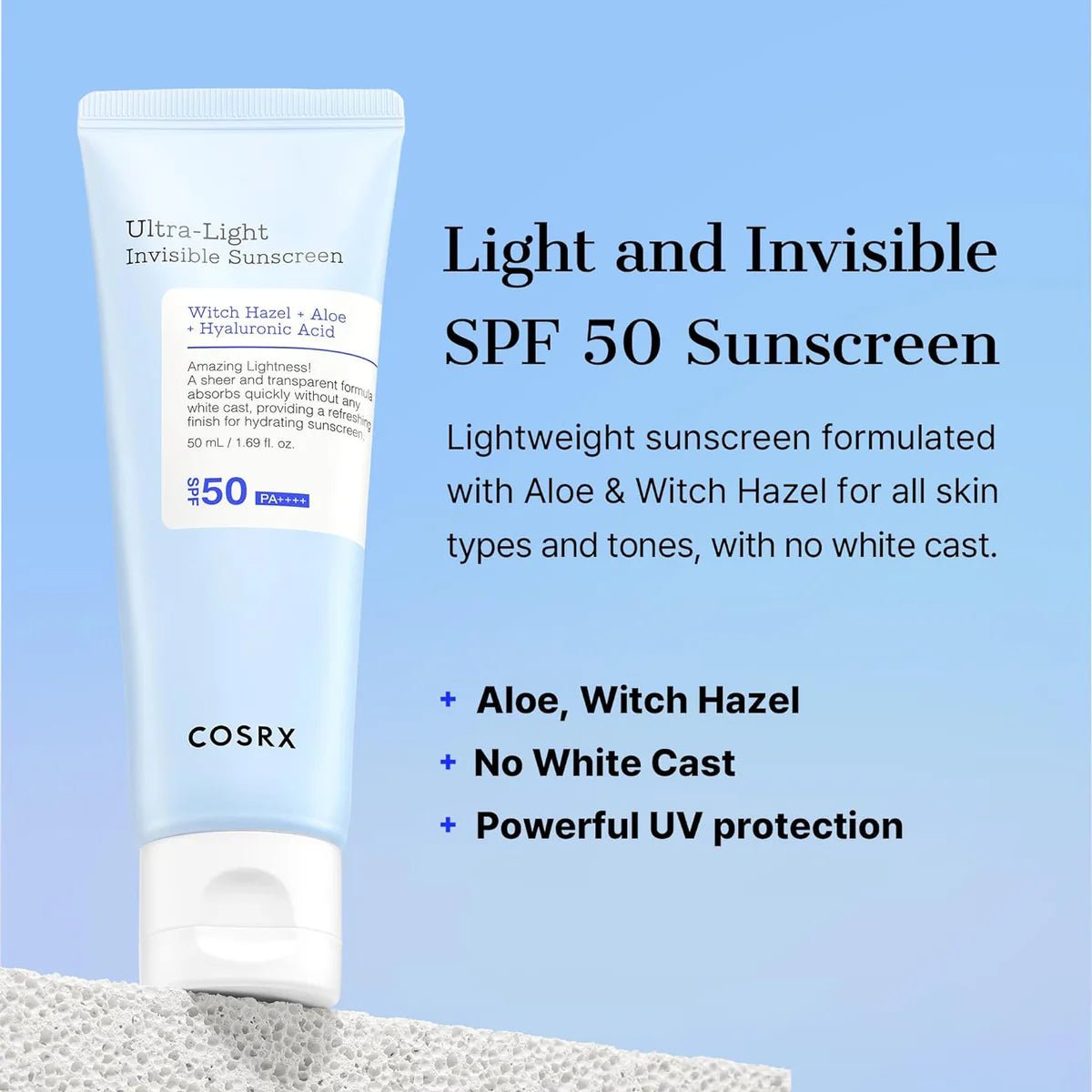 COSRX - Ultra-Light Invisible Sunscreen SPF50+ PA++++ - 50ML