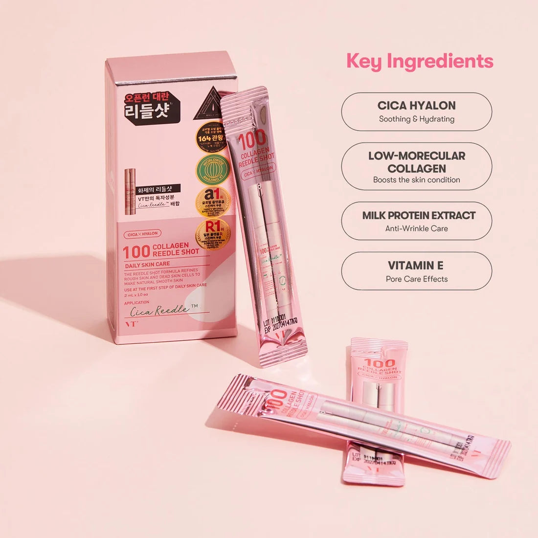 VT COSMETICS - Collagen Reedle Shot 100 Pouch - 2ML X 10EA