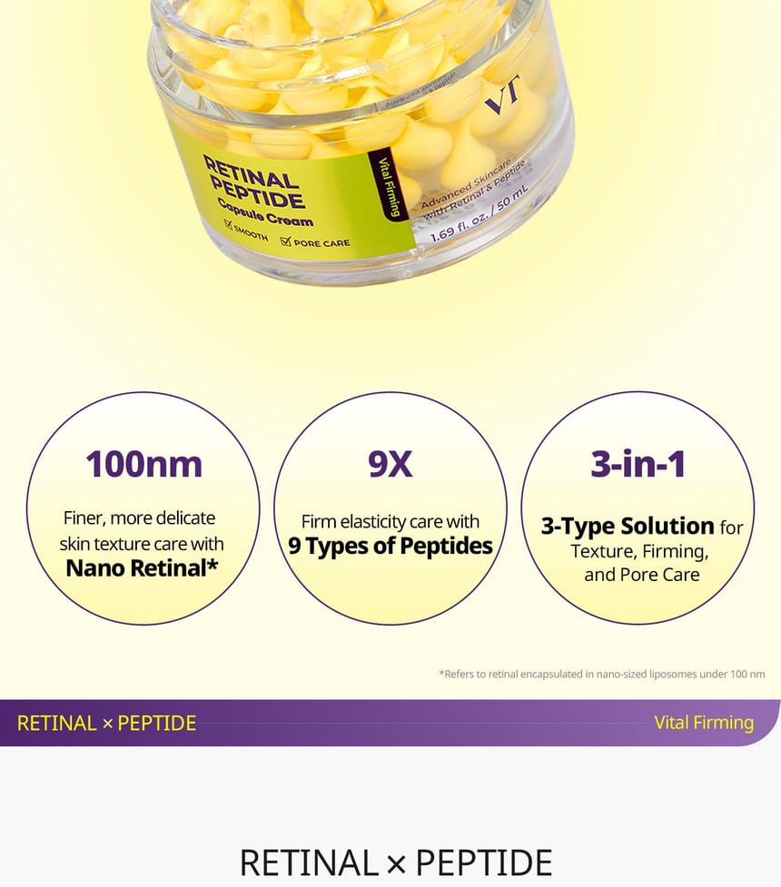VT COSMETICS - Retinal Peptide Capsule Cream - 50ML