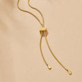 BEAUTIFUL EARTH - LOLA 18 K GOLD LARIAT NECKLACE
