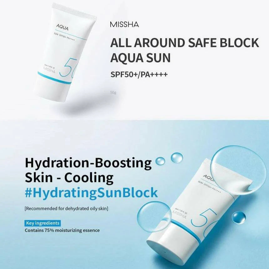 MISSHA - All-Around Safe Block Aqua Sun Gel SPF50+ - 50ML