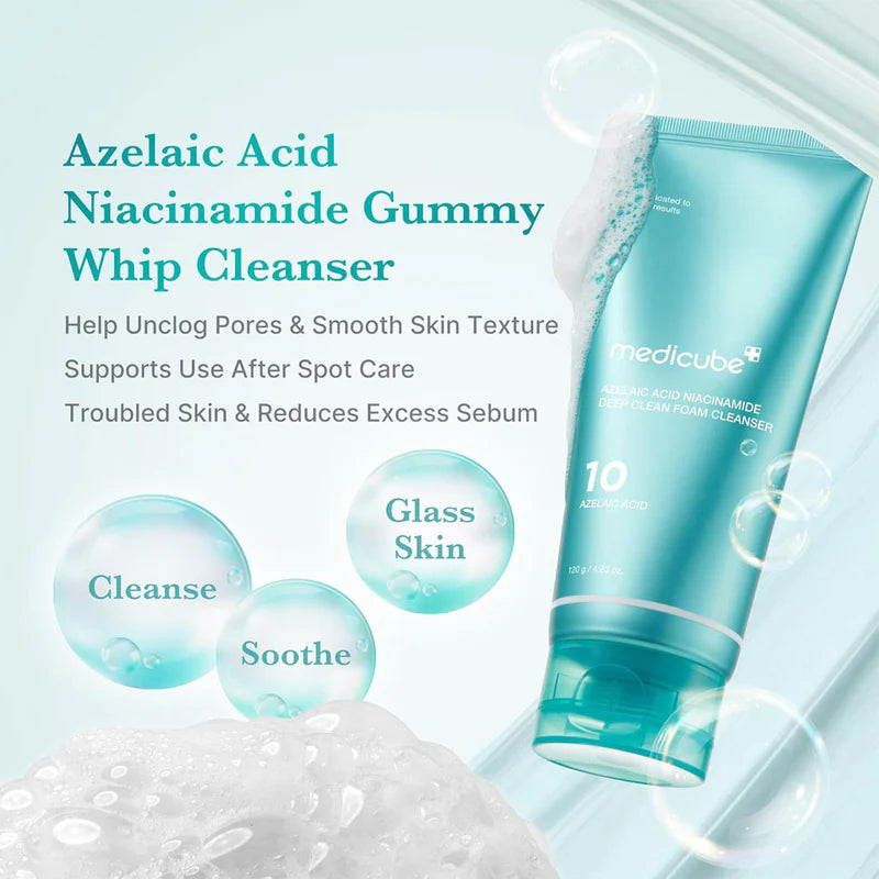 MEDICUBE - Azelaic Acid Niacinamide Deep Clean Foam Cleanser - 120G