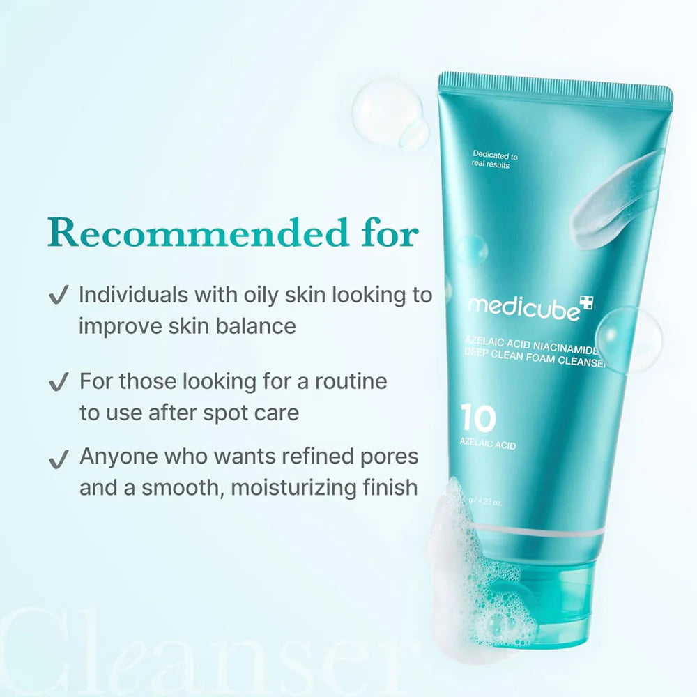 MEDICUBE - Azelaic Acid Niacinamide Deep Clean Foam Cleanser - 120G