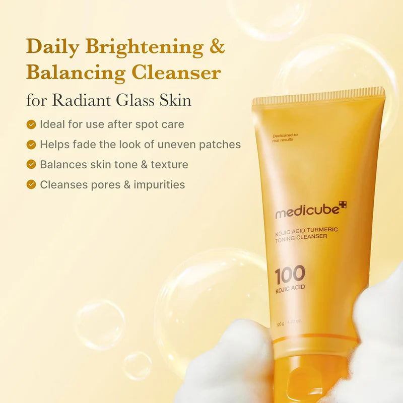 MEDICUBE - Kojic Acid Turmeric Toning Cleanser - 120G