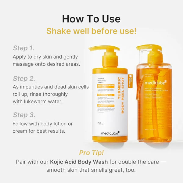 MEDICUBE - Kojic Acid Turmeric Body Peel Shot - 280ML