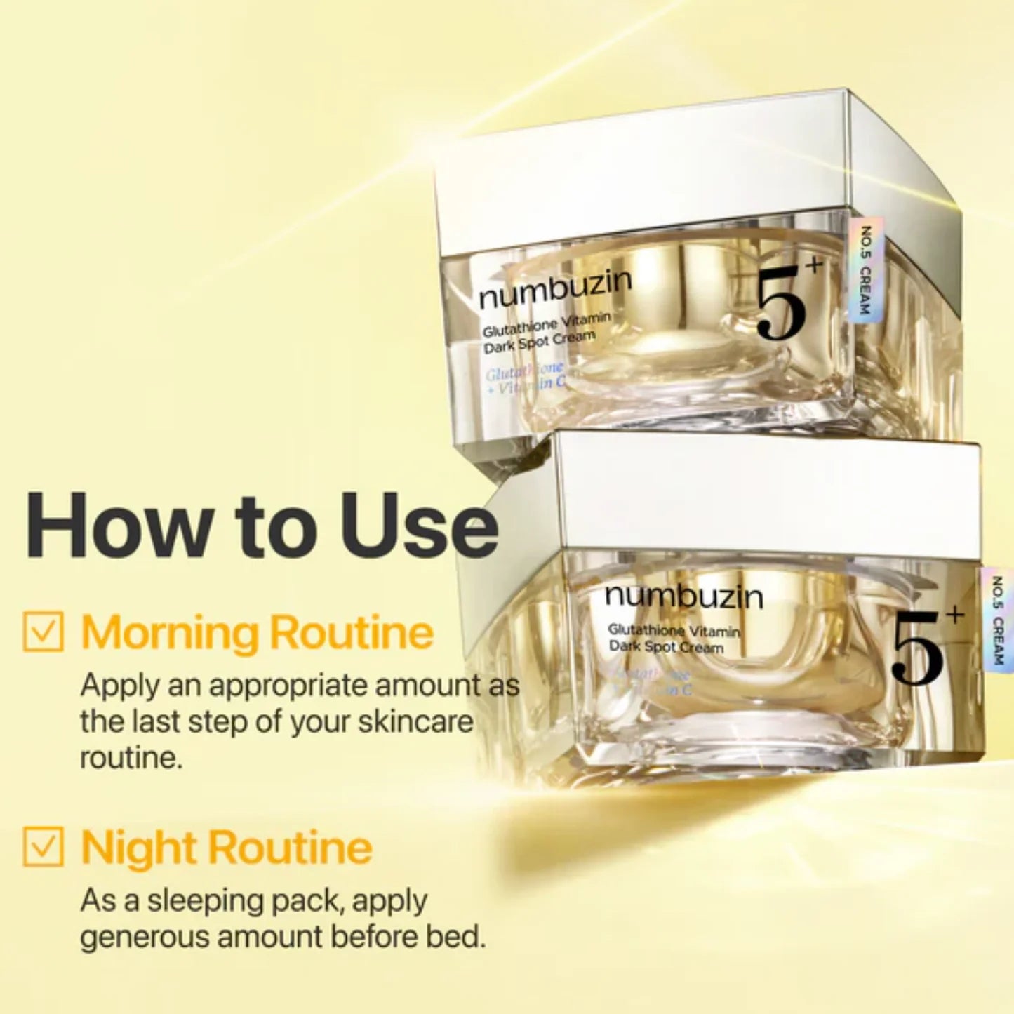NUMBUZIN - No.5+ Vitamin Glutathione Dark Spot Laser Cream - 50ML