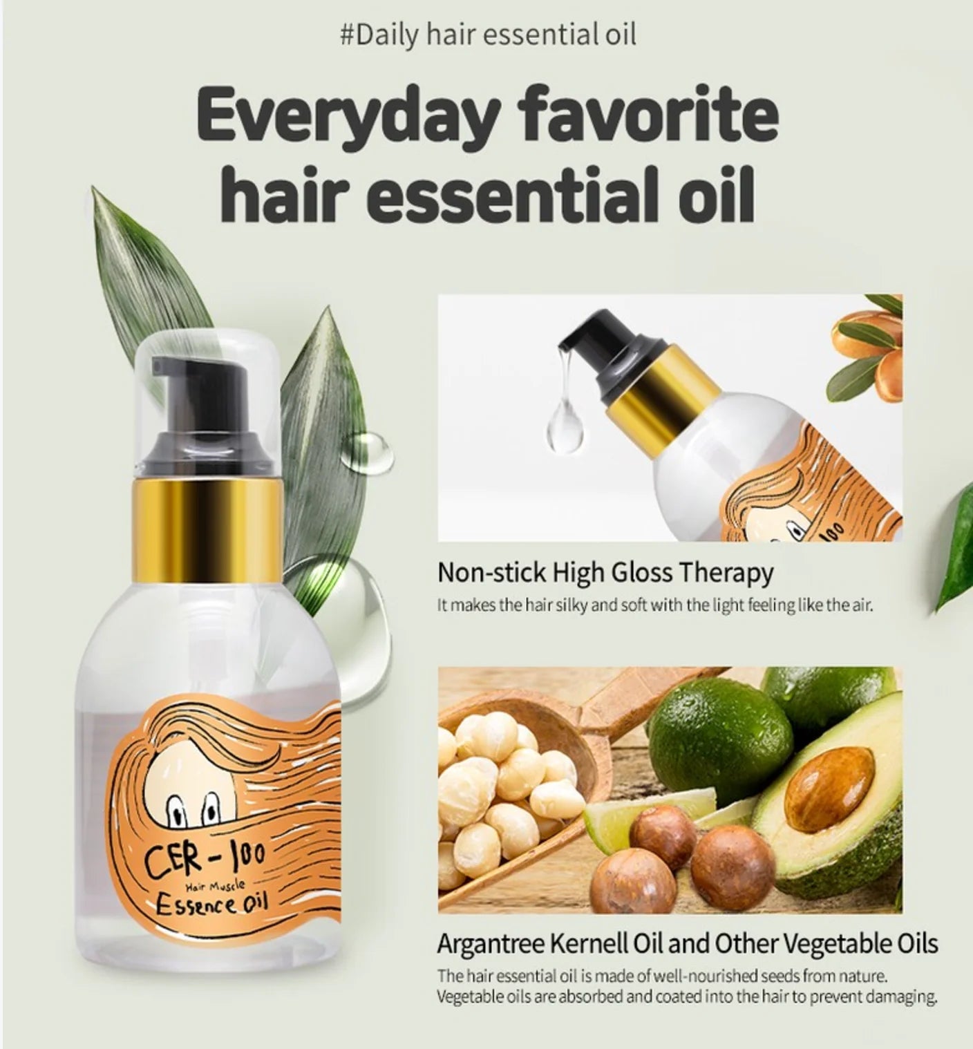 ELIZAVECCA - Hair Muscle Essence Oil (CER-100) - 100ML