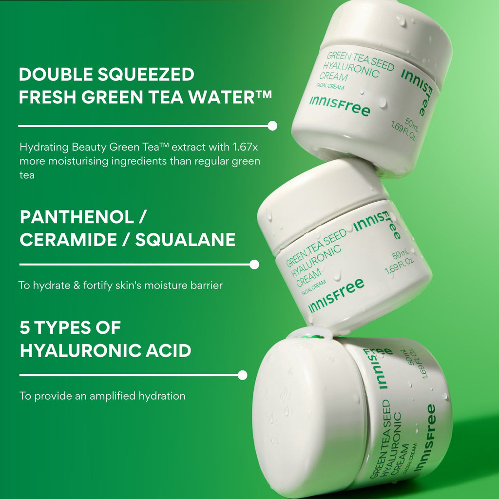 INNISFREE - Green Tea Seed Hyaluronic Cream - 50ML