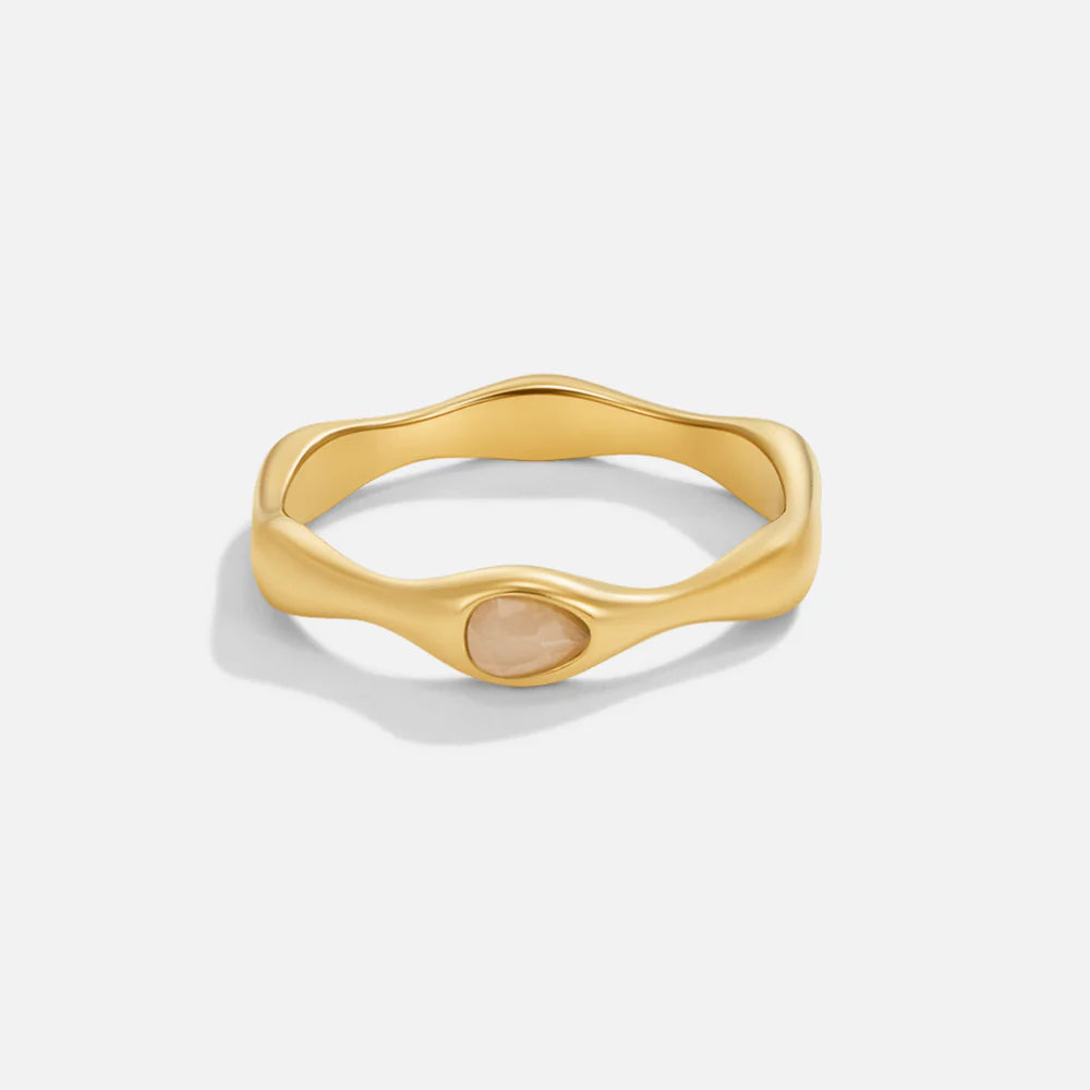 BEAUTIFUL EARTH - AMALFI WAVE GOLD RING - SIZE 8