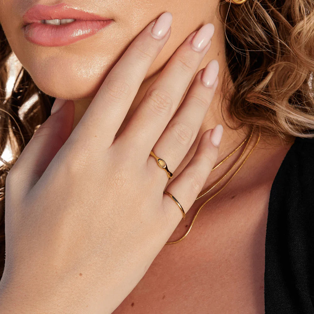 BEAUTIFUL EARTH - AMALFI WAVE GOLD RING - SIZE 8