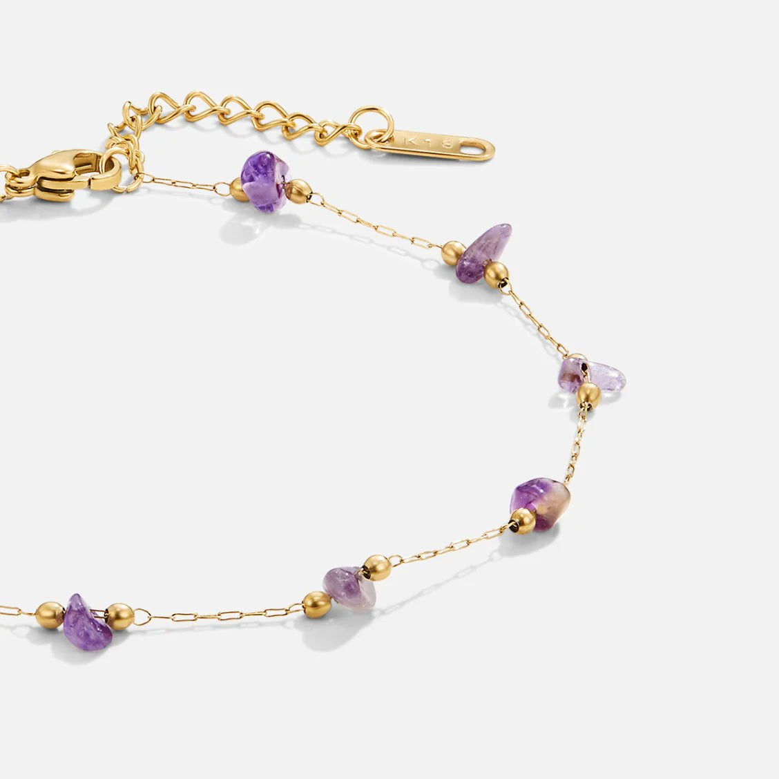BEAUTIFUL EARTH - AMETHYST STONE ANKLET