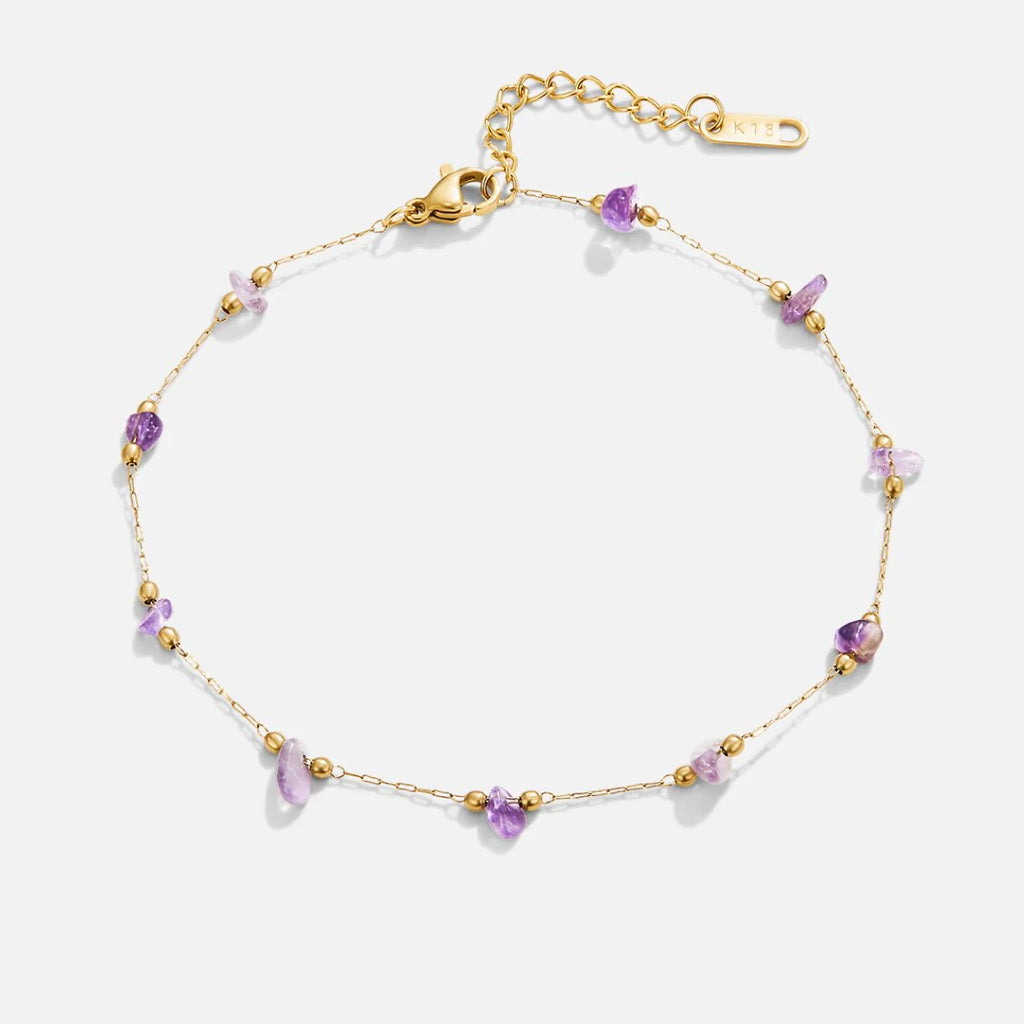 BEAUTIFUL EARTH - AMETHYST STONE ANKLET