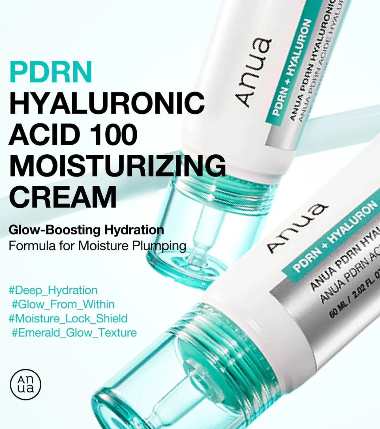 ANUA - PDRN Hyaluronic Acid 100 Moisture Cream - 60ML