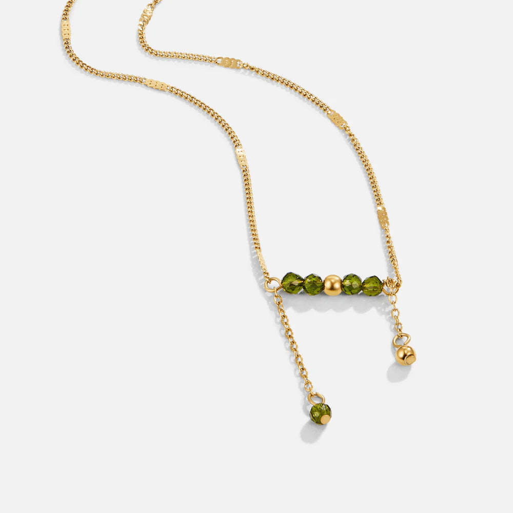BEAUTIFUL EARTH - ARIZONA GREEN BEAD TASSEL NECKLACE