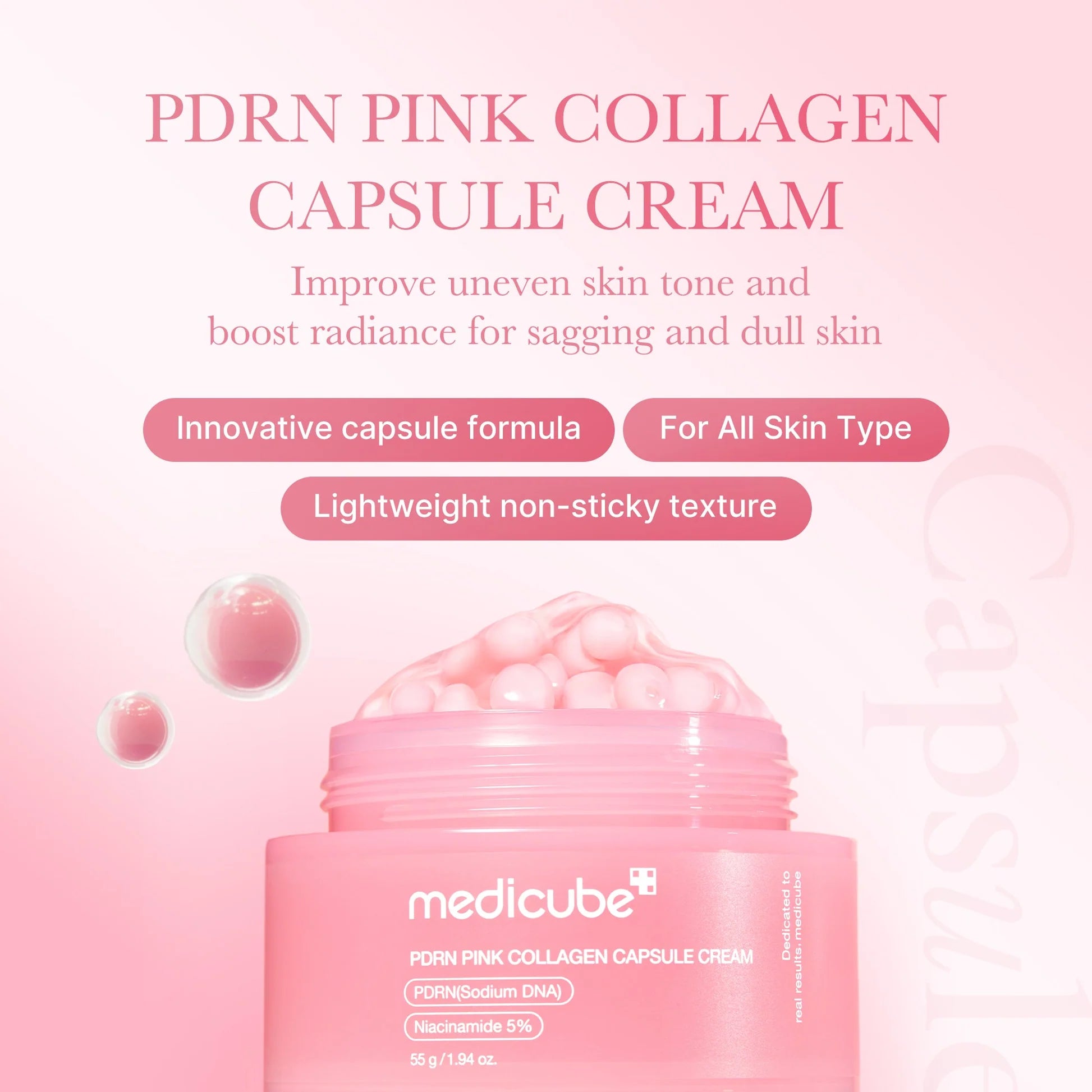 MEDICUBE - PDRN Pink Collagen Capsule Cream - 55G